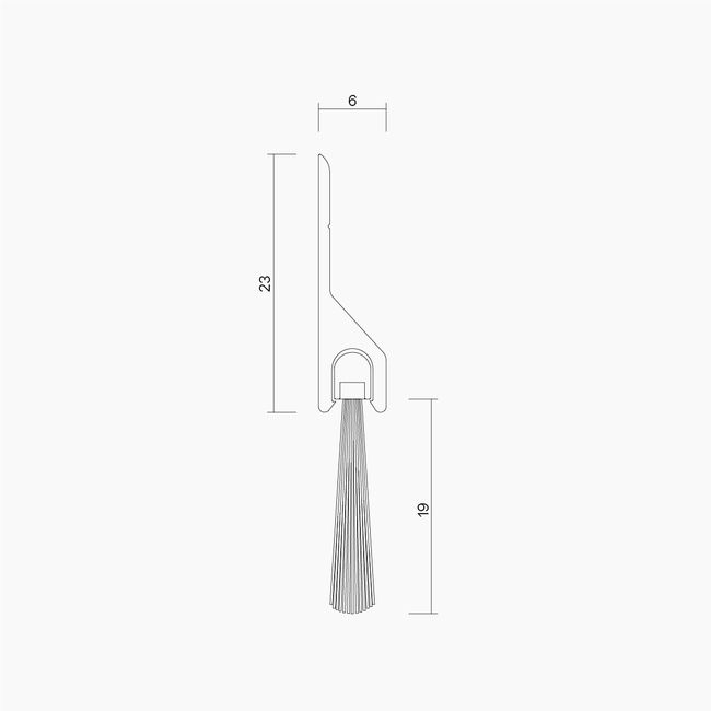 IS5115 Heavy Duty Sweep Action Brush Seal 19mm - 2000mm