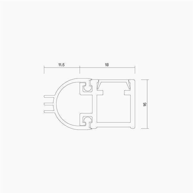 IS7080si Medium Duty Perimeter Seal Fire Rated BLACK - Long Double Door Set