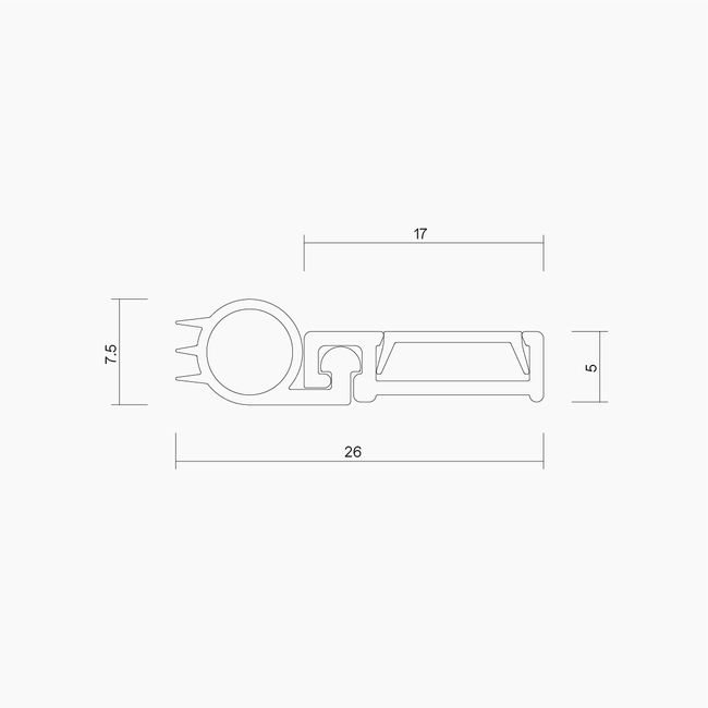 IS7025si Slimline Door Perimeter Seal Fire Rated - Double Door Set