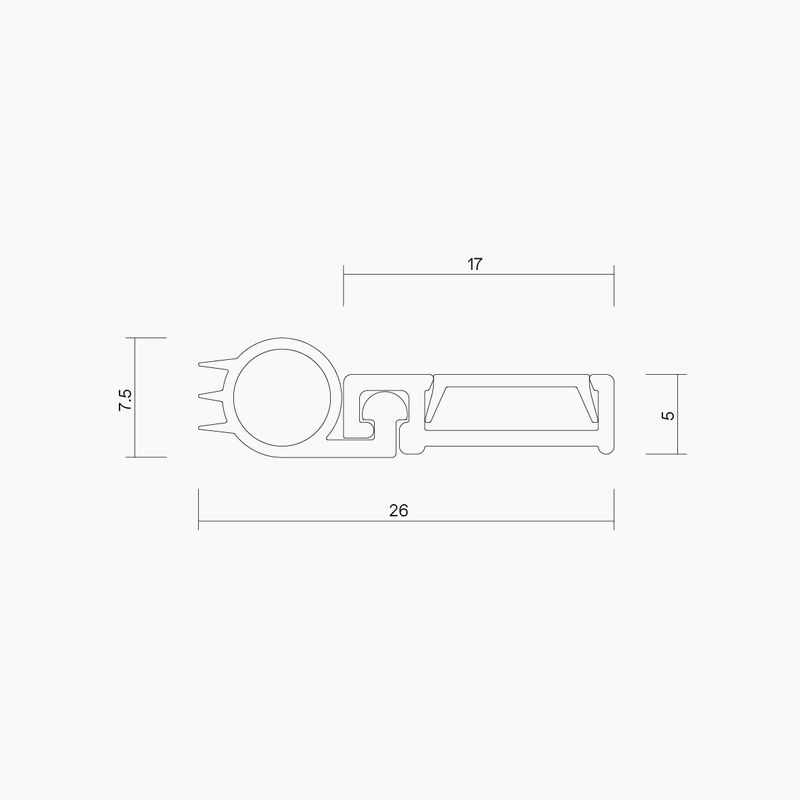 IS7025si Slimline Door Perimeter Seal Fire Rated - Double Door Set