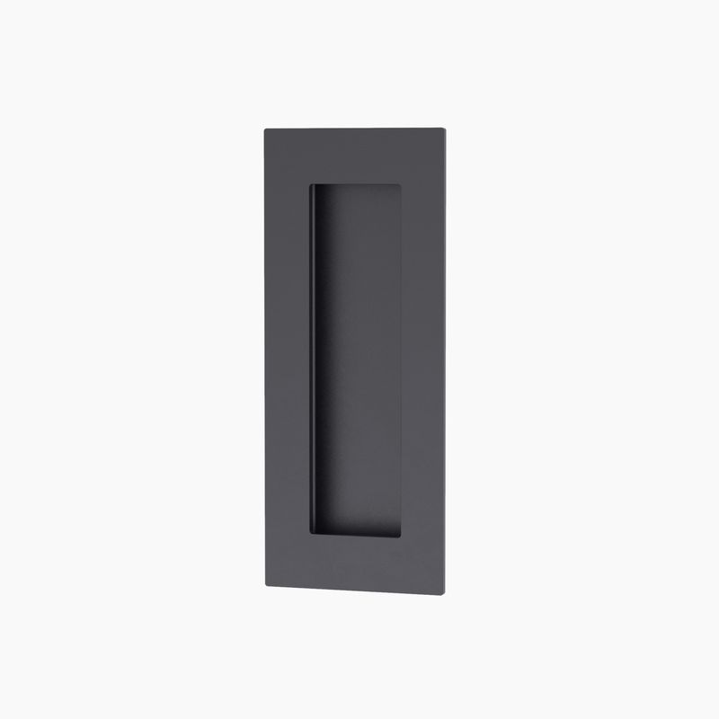 Rectangular Flush Pull 120x50mm MBLK