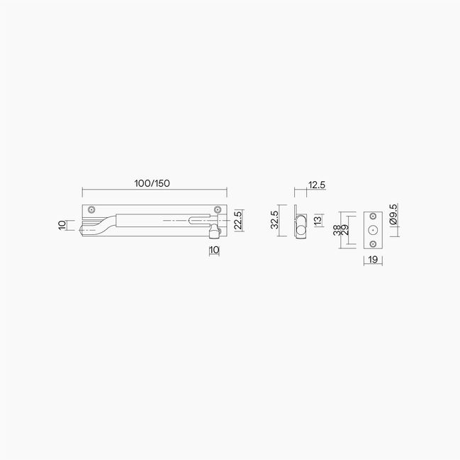 Necked Barrel Bolt 150mm SC