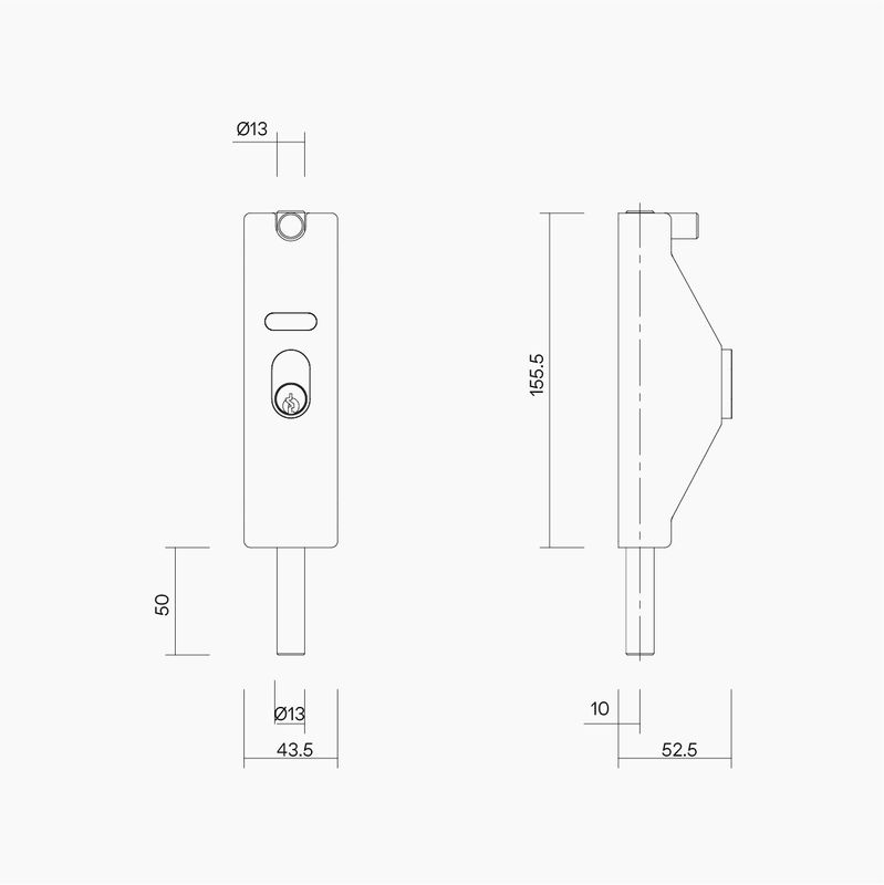 Lockable Drop Bolt