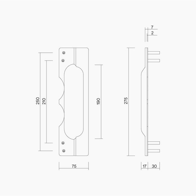 Strike Shield To Suit Lever On Rose Furniture With Escutcheon