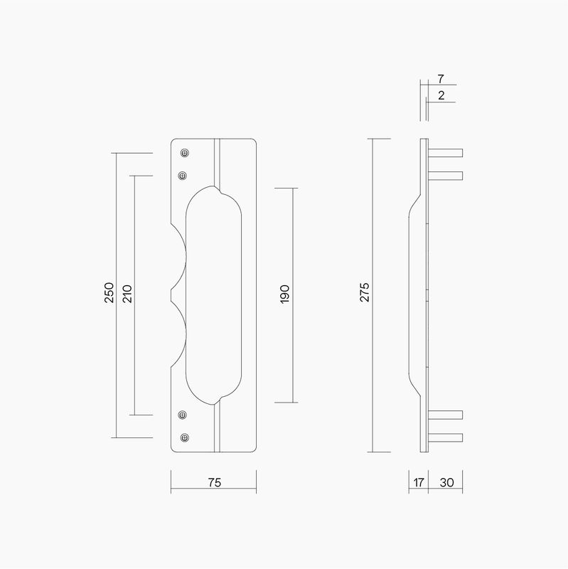 Strike Shield To Suit Lever On Rose Furniture With Escutcheon