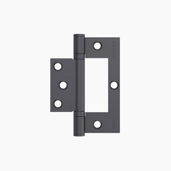 Ball Bearing Fast Fix Kinked Hinge 100x72x2.5mm MBLK (incl CSK/UC Screws)