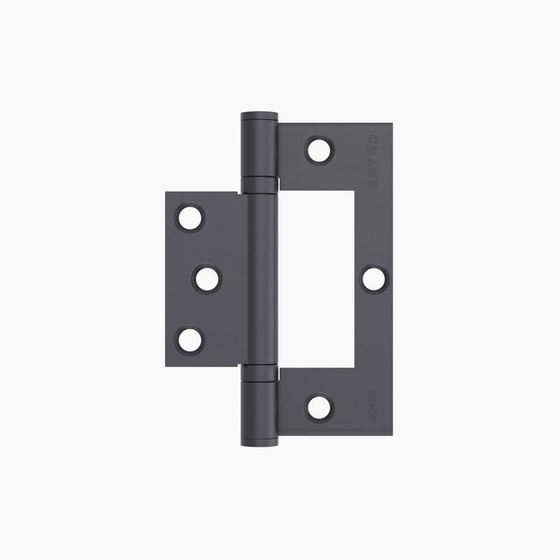 Ball Bearing Fast Fix Kinked Hinge 100x72x2.5mm MBLK (incl CSK/UC Screws)