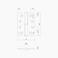 Lift Off Hinge Left Hand 100x75x2.5mm MBLK  (Includes Screws)