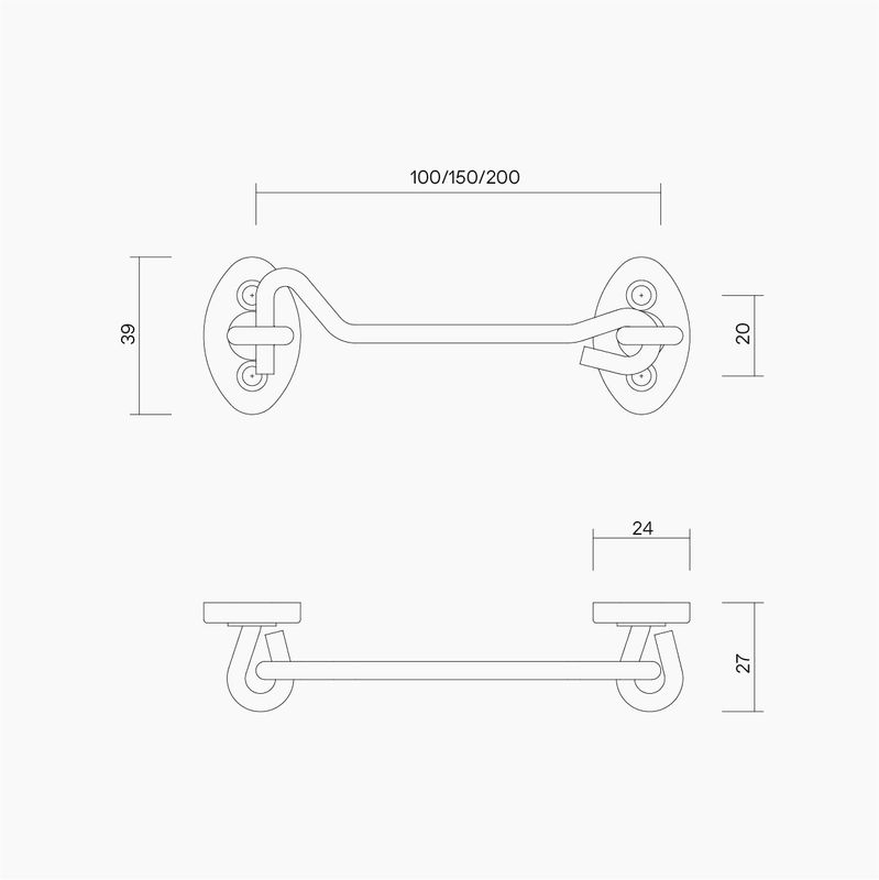 Anti Vandal Cabin Hook 200mm