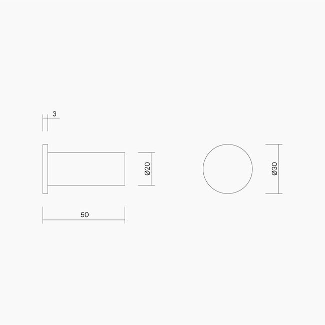 Robe Hook 50mm SSS