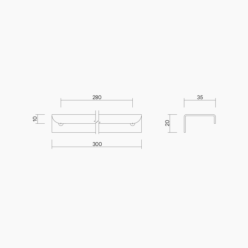 Edge Lip Pull 300mm SSS