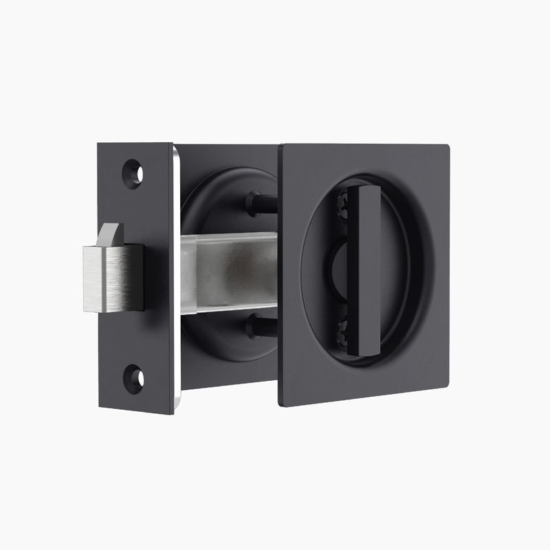 Square Sliding Door Privacy Lock MBLK