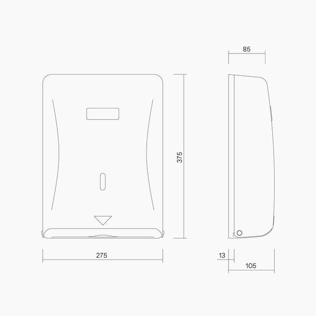 Slimline Towel Dispenser ABS Plastic