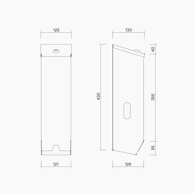 Triple Toilet Roll Dispenser Surface Mounted SSS
