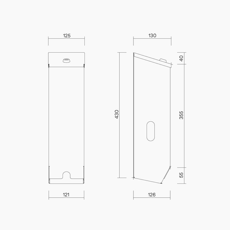 Triple Toilet Roll Dispenser Surface Mounted SSS