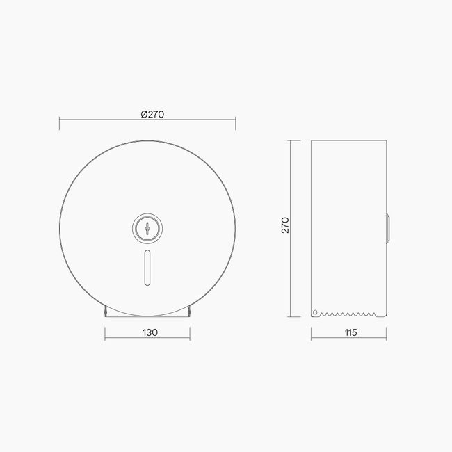 Jumbo Toilet Roll Dispenser SSS