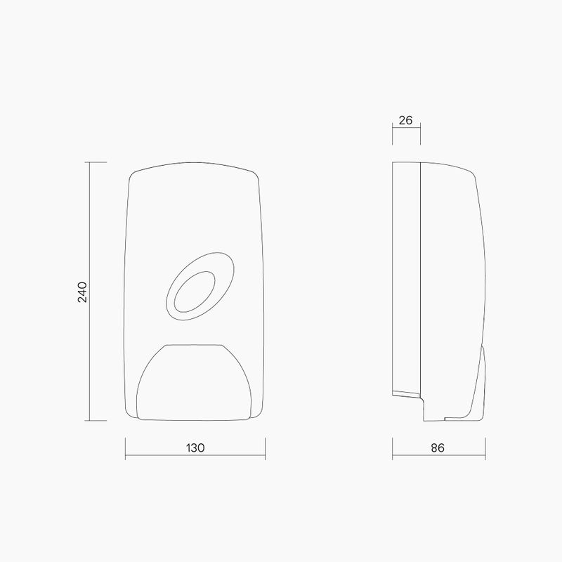 Refillable Soap Dispenser ABS Plastic 800ml