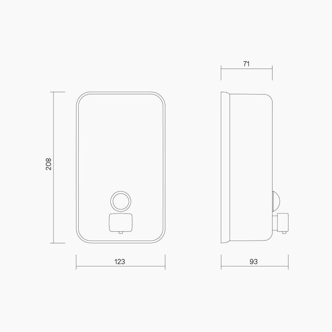 Vertical Soap Dispenser SSS With ABS Plastic Nozzle