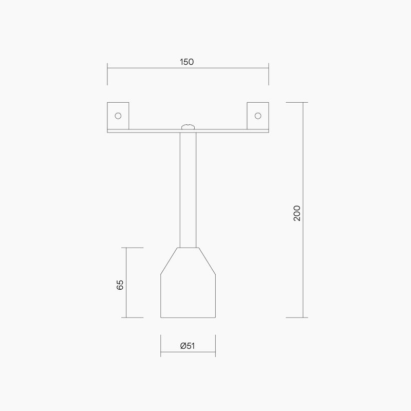 Double Fix Foot Assembly 200mm