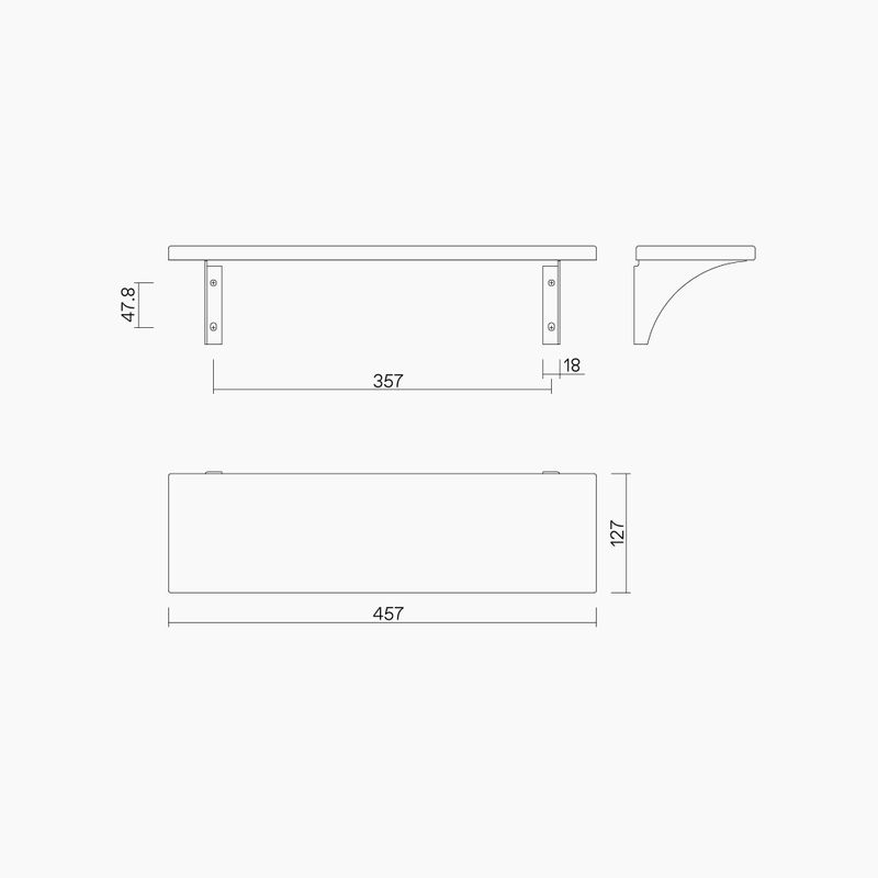 457mm SSS Shelf