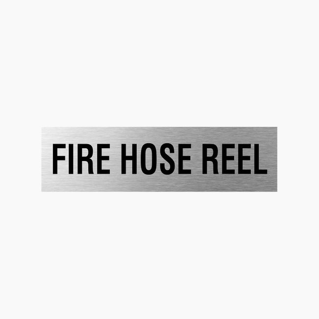 Fire Hose Reel Sign 400x110mm SSS - 50mm Text