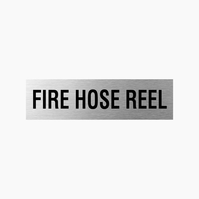 Fire Hose Reel Sign 400x110mm SSS - 50mm Text