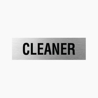 Cleaner Sign 200x60mm SSS