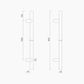 Round Section Offset H-Pull BTB Handle 32 x 1050 CTC x 1250 OA WHITE OAK