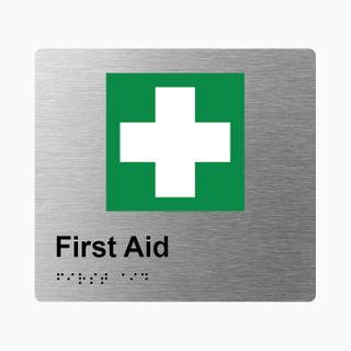 First Aid Braille Sign 200x180mm SSS #