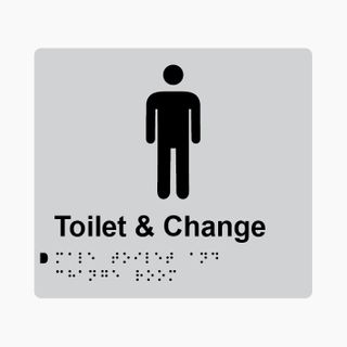Male Toilet & Change Room Braille Sign 200x180mm SLV #