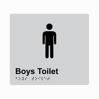 Boys Toilet Braille Sign 200x180mm SLV #