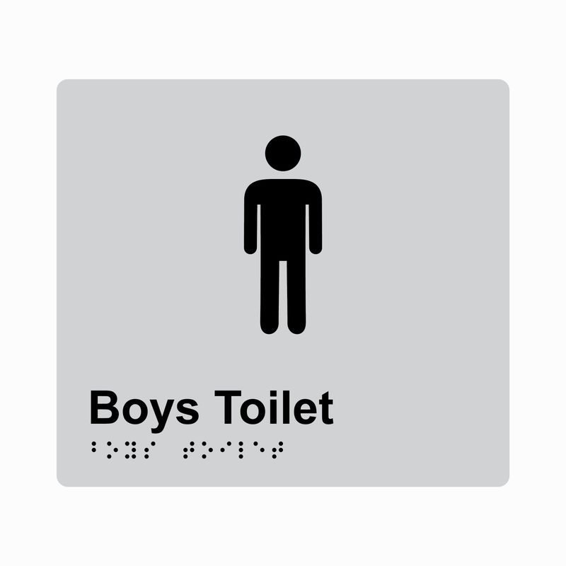 Boys Toilet Braille Sign 200x180mm SLV #
