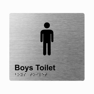 Boys Toilet Braille Sign 200x180mm SSS #