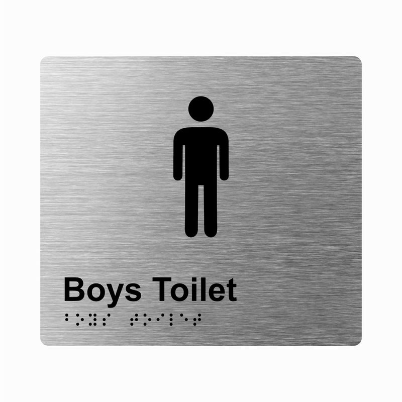 Boys Toilet Braille Sign 200x180mm SSS #
