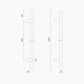 Round Section Offset H-Pull BTB Handle 32 x 800 CTC x 1000 OA SSS