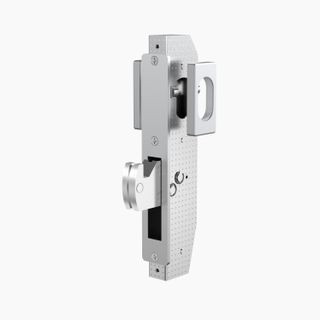 Short Backset Sliding Door Deadlock incl Latching Strike & Twin Escutcheons SIL