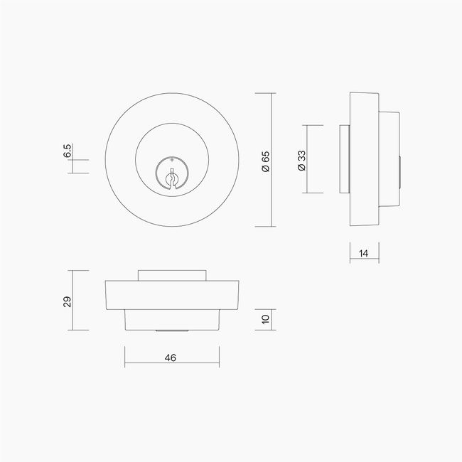 Round Deadbolt Double Cylinder SC