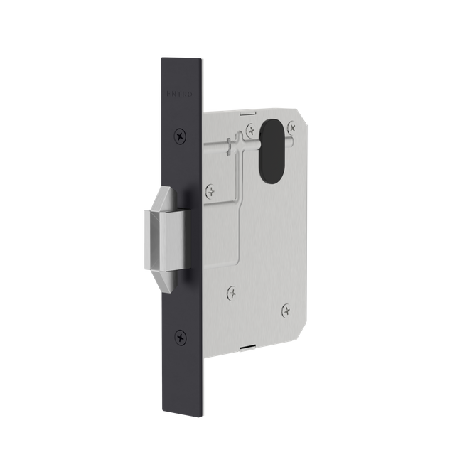 Mortice Sliding Door Lock 60mm Backset MBLK