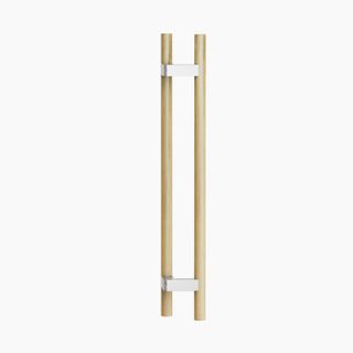 Round Section Offset H-Pull BTB Handle 32 x 600 CTC x 800 OA WHITE OAK