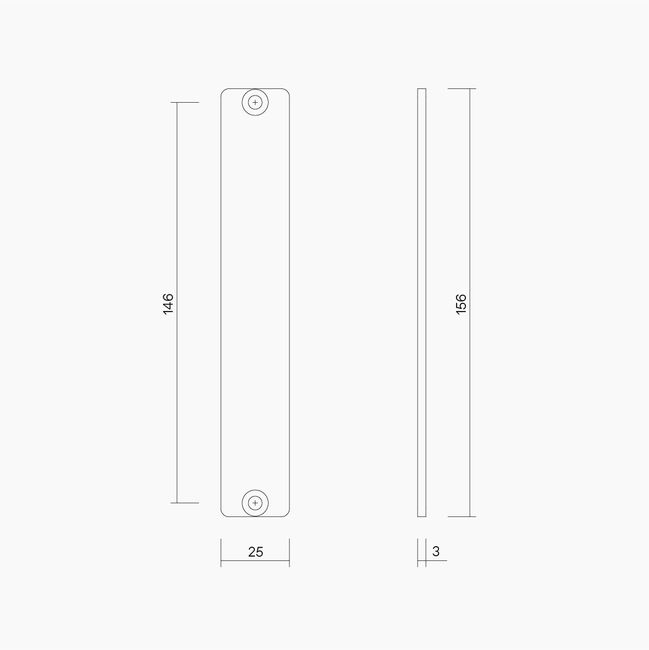 Filler Plate for A0400/A0500 Mortice Lock SSS