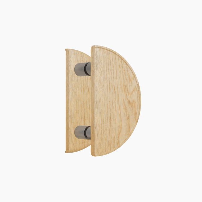 Half Round BTB Handle 250 DIA x 150 CTC WHITE OAK