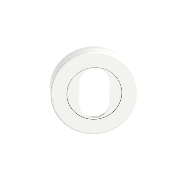 Round Cylinder Escutcheon WHT 