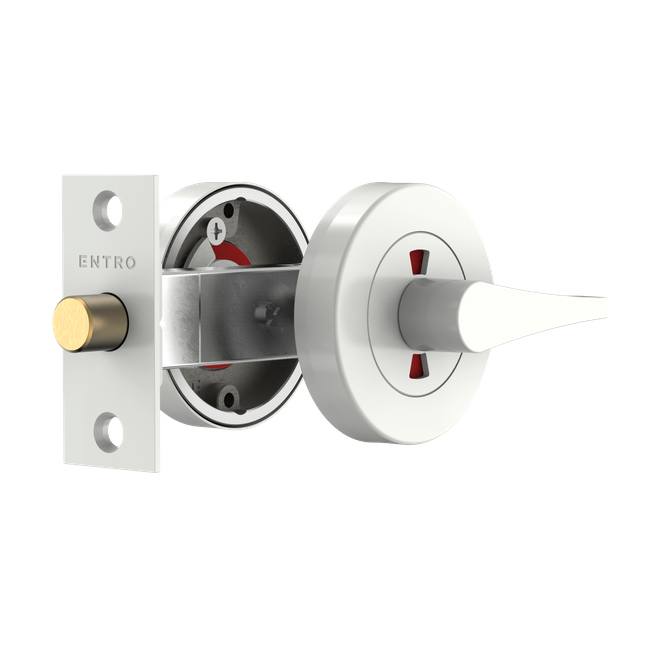 Round DDA Indicating Lock Set WHT