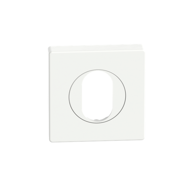 Square Cylinder Escutcheon WHT #