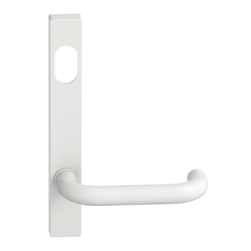 Narrow Plate Lever #10 Cylinder/Concealed WHT 