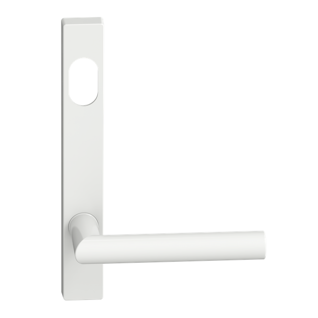 Narrow Plate Lever #11 Cylinder/Concealed WHT 
