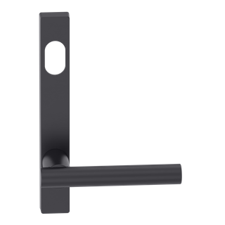 Narrow Plate Lever #12 Cylinder/Concealed BLK 