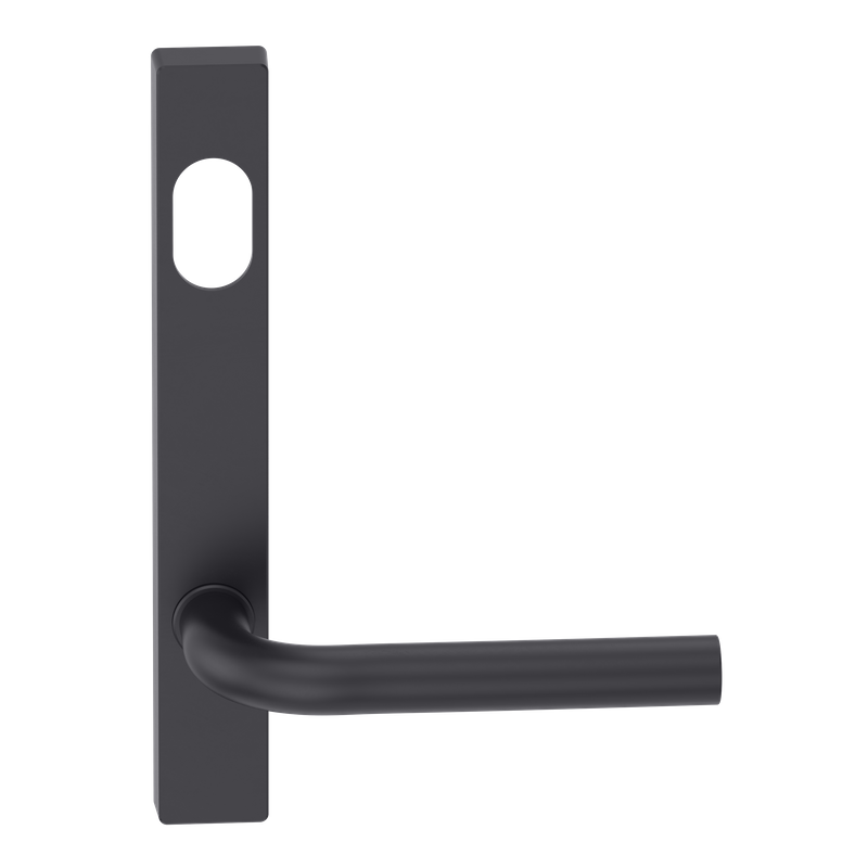 Narrow Plate Lever #13 Cylinder/Concealed BLK 