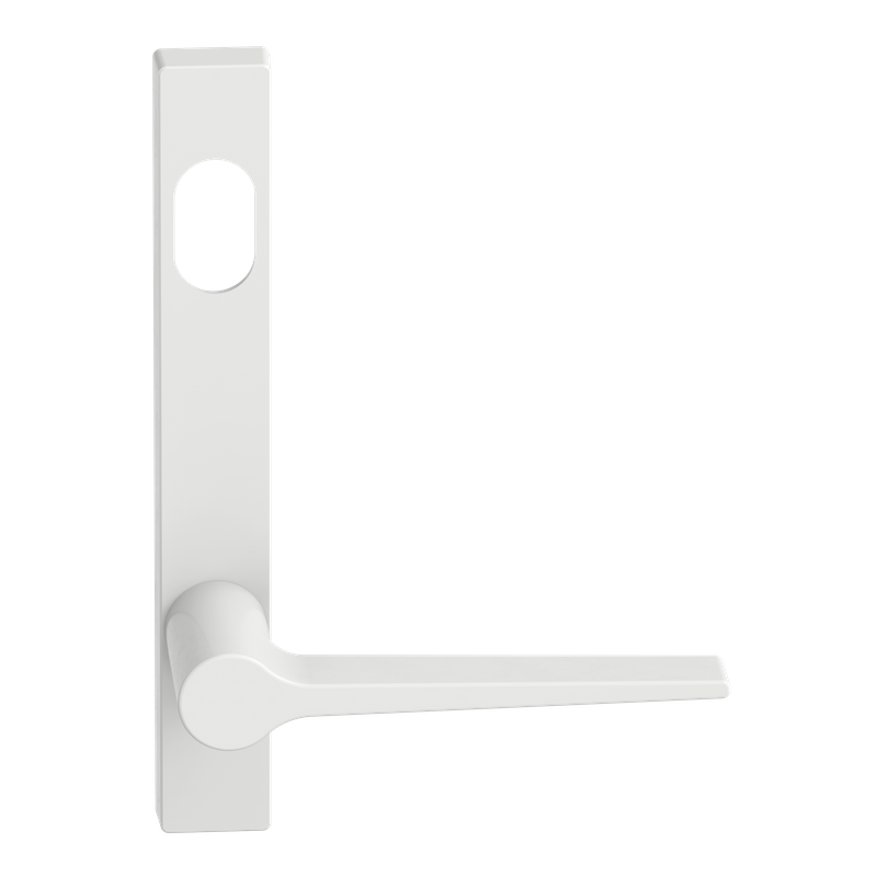 Narrow Plate Lever #14 Cylinder/Concealed WHT 