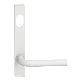 Narrow Plate Lever #13 Cylinder/Concealed WHT 